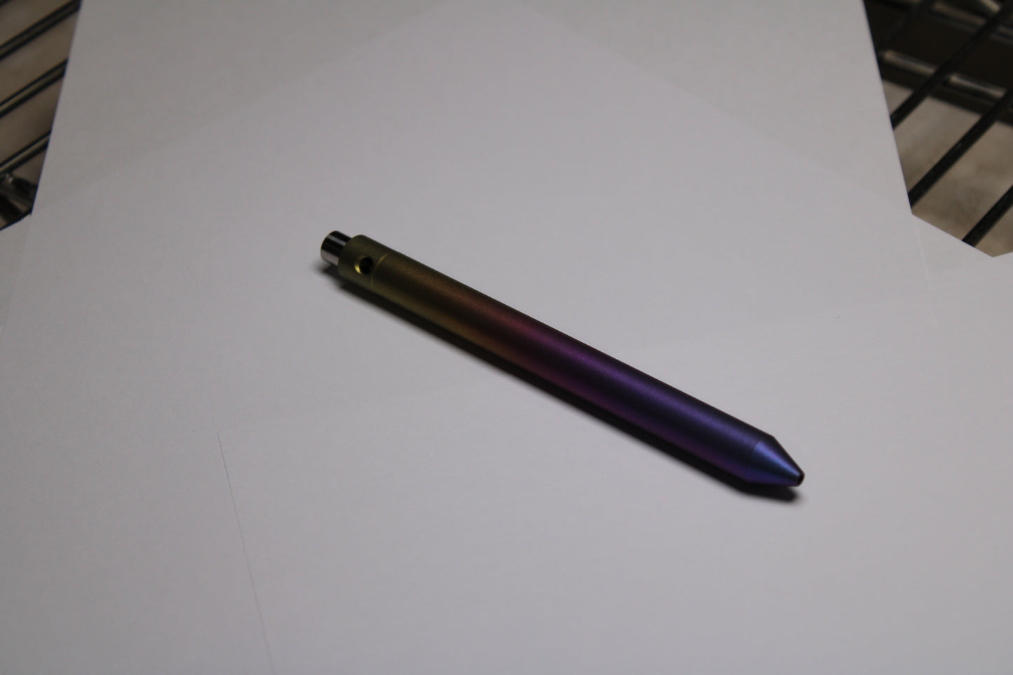 45 Clipless Click Pen x KVR Finishing - 6Al-4V Titanium  - Conical Nose  - Pentel EnerGel