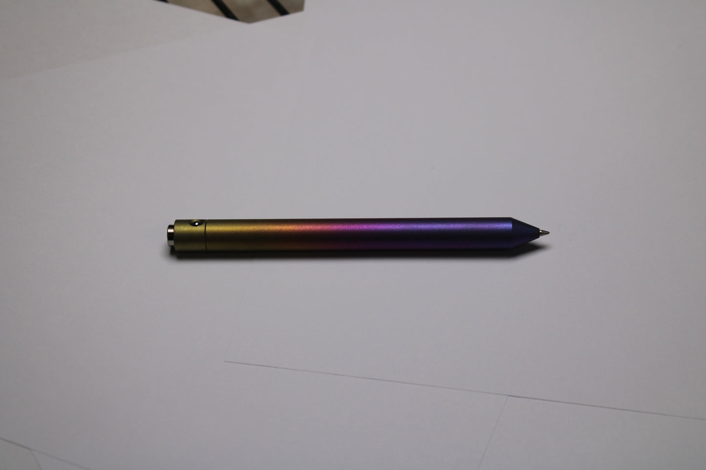 45 Clipless Click Pen x KVR Finishing - 6Al-4V Titanium  - Conical Nose  - Pentel EnerGel