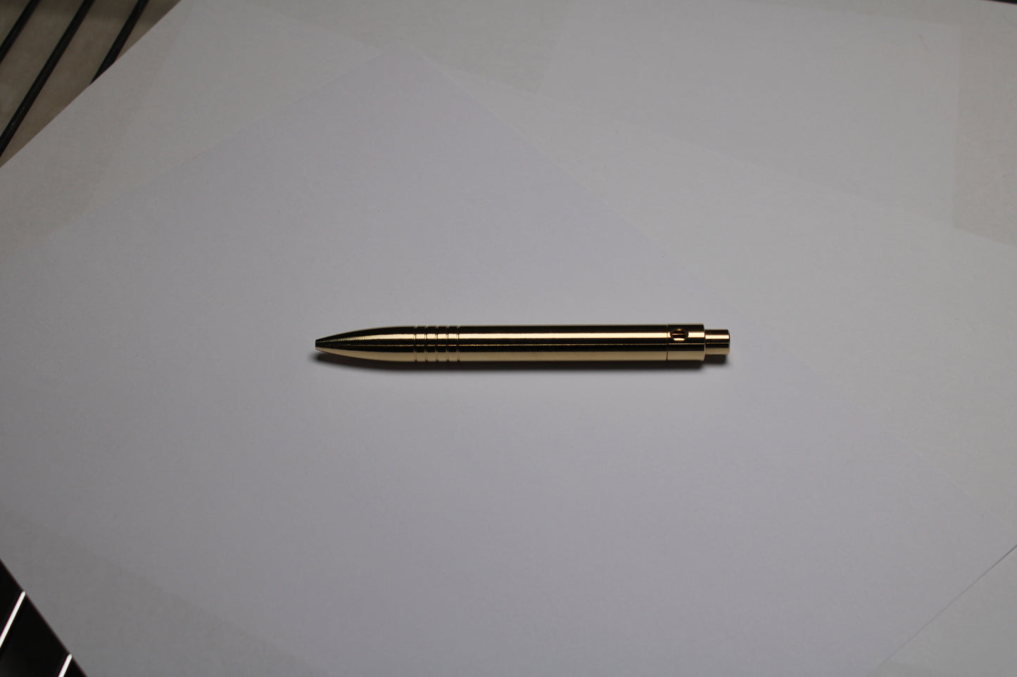 45 Clipless Click Pen - C63000 Bronze  - Round Nose Grip Lines - ISO G2 (Parker)
