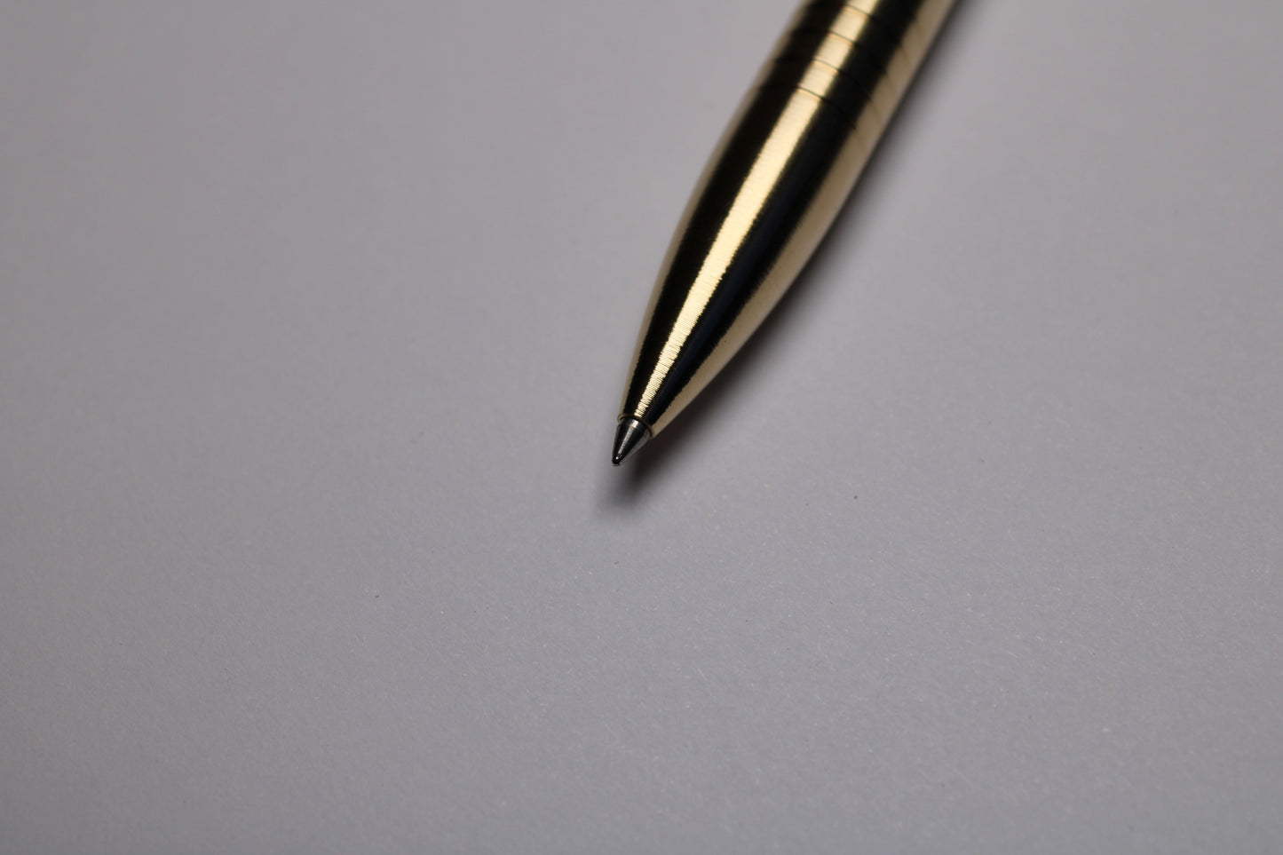 45 Clipless Click Pen - C63000 Bronze  - Round Nose Grip Lines - ISO G2 (Parker)