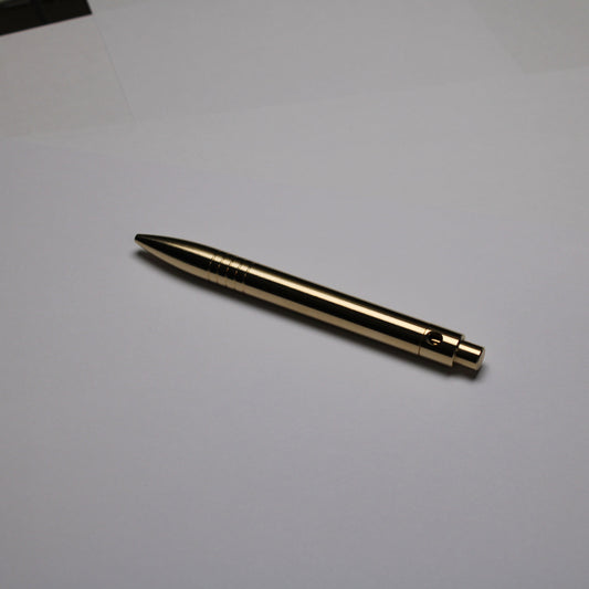 45 Clipless Click Pen - C63000 Bronze  - Round Nose Grip Lines - ISO G2 (Parker)