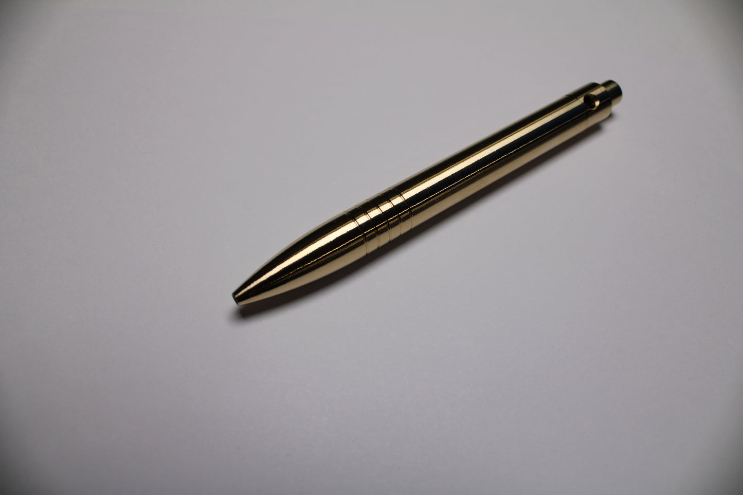 45 Clipless Click Pen - C63000 Bronze  - Round Nose Grip Lines - ISO G2 (Parker)