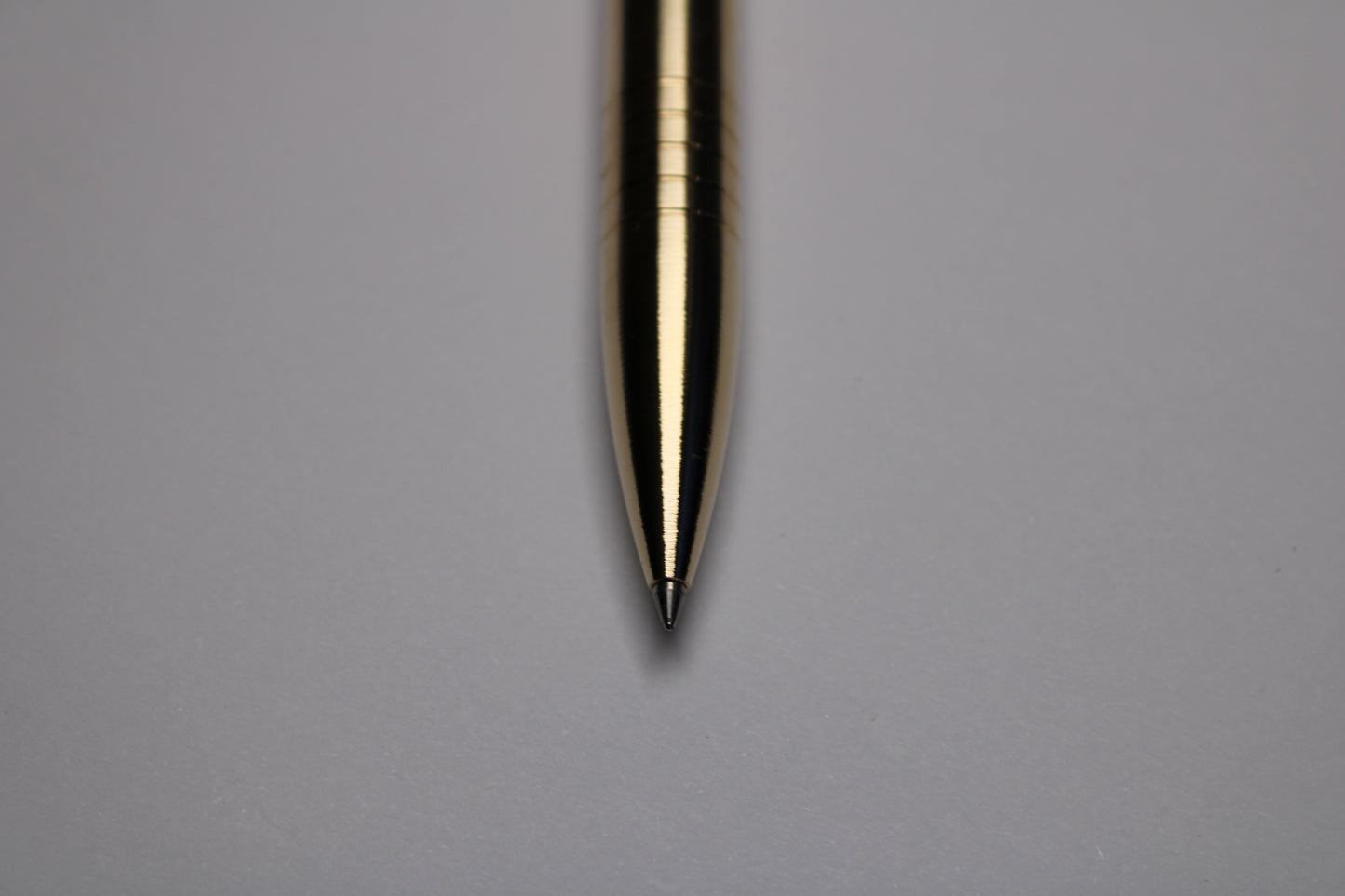 45 Clipless Click Pen - C63000 Bronze  - Round Nose Grip Lines - ISO G2 (Parker)