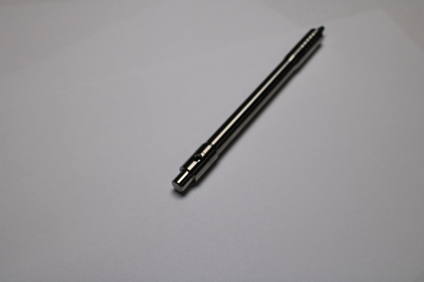 38 Clipless Click Pen - 6Al-4V Titanium - Recessed Body - Step Nose Grip Lines - Uni-Ball SXR-5