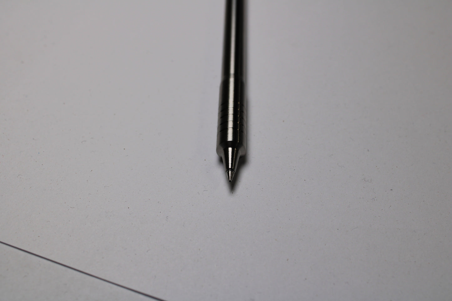 38 Clipless Click Pen - 6Al-4V Titanium Recessed Body - Step Nose Grip Lines - C63000 Bronze Mechanism - Pilot G2