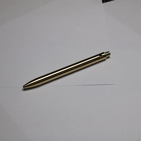 38 Clipless Click Pen - C63000 Nickel Aluminum Bronze - Round Nose - Schmidt Short Rollerball P8126 Refill