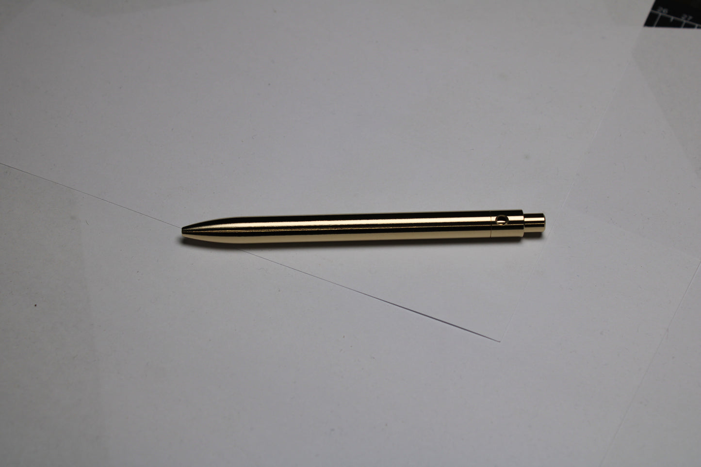 38 Clipless Click Pen - C63000 Nickel Aluminum Bronze - Round Nose - Schmidt Short Rollerball P8126 Refill