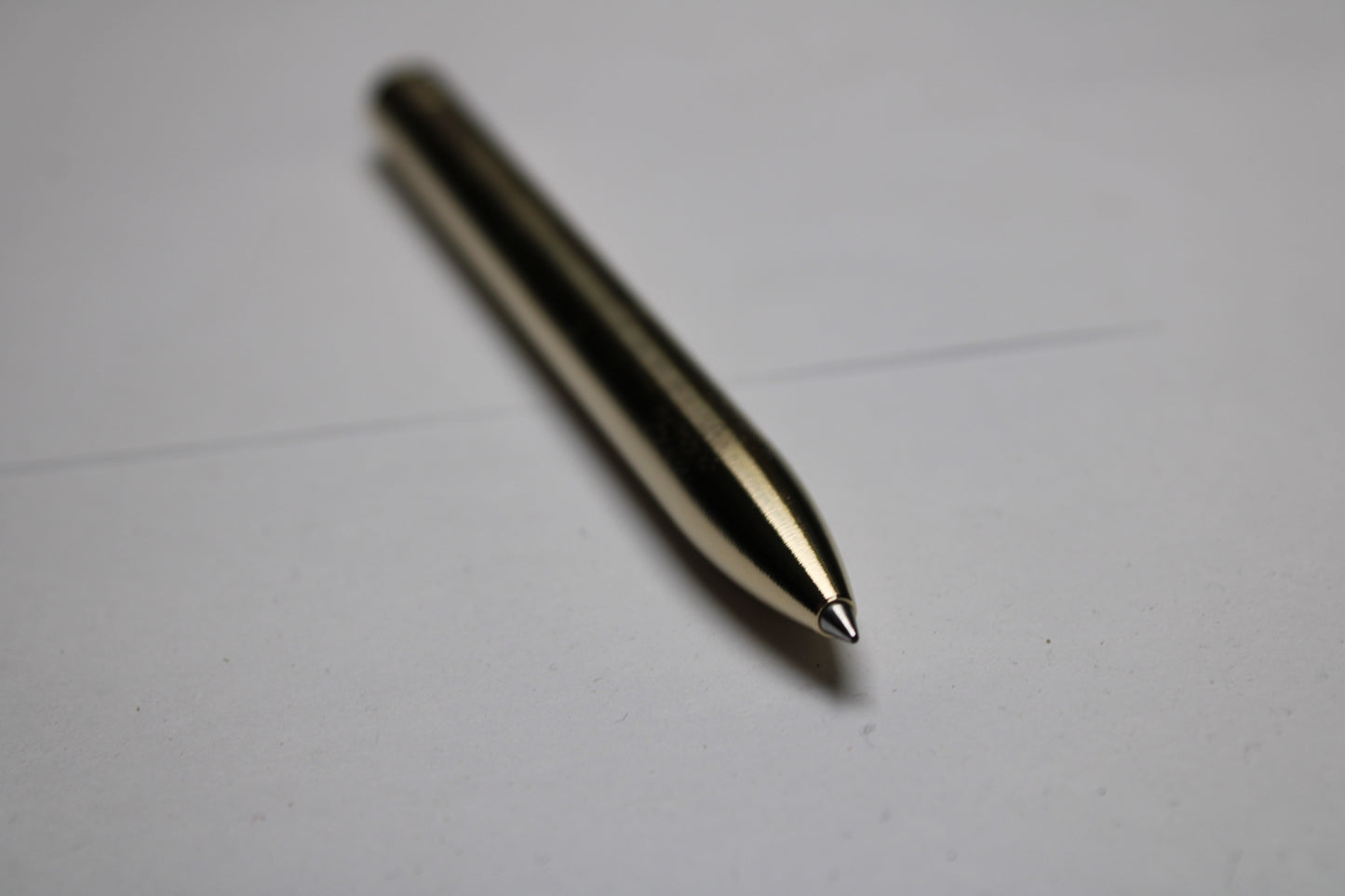 38 Clipless Click Pen - C63000 Nickel Aluminum Bronze - Round Nose - Schmidt Short Rollerball P8126 Refill