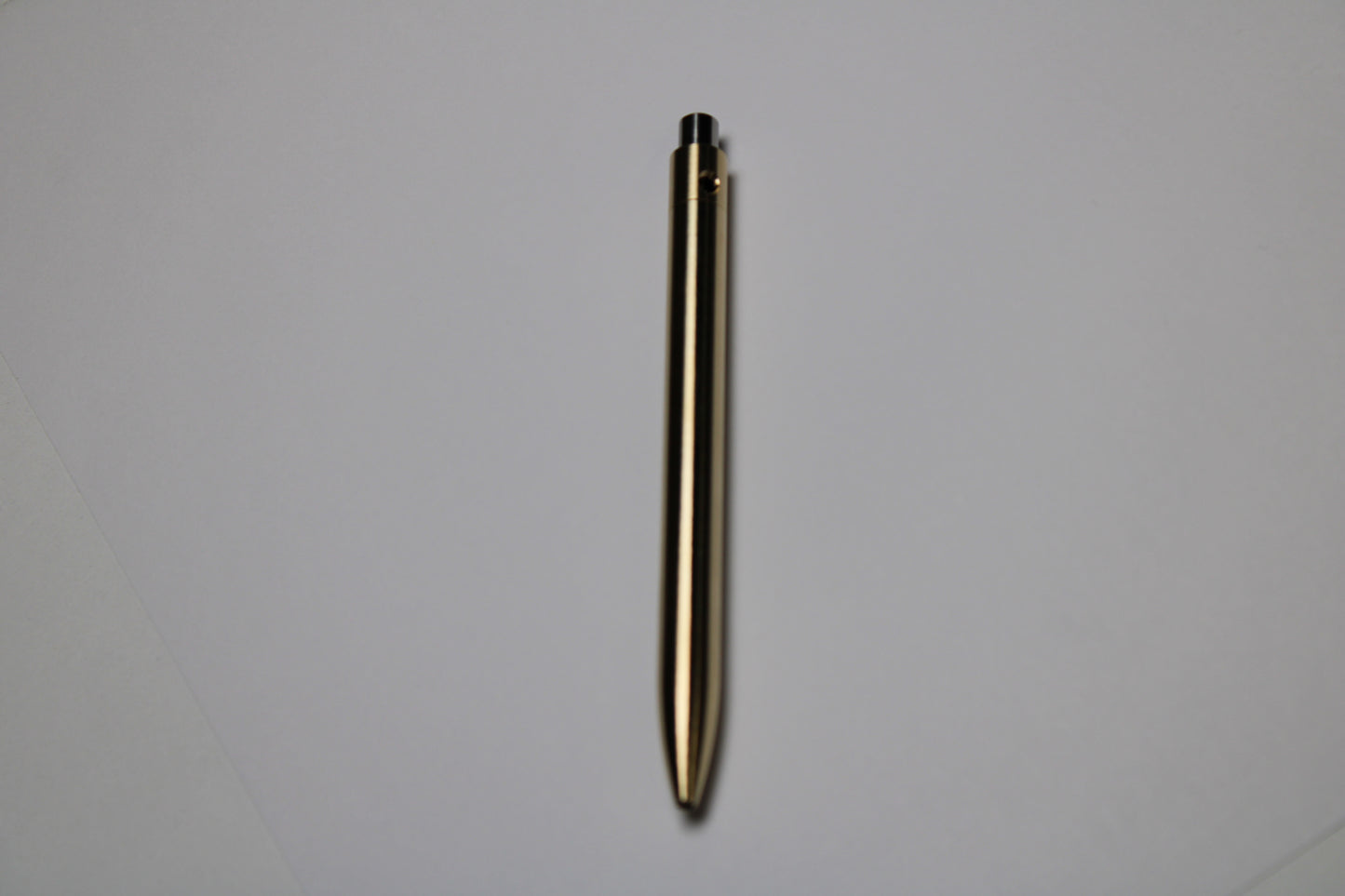 38 Clipless Click Pen - C63000 Nickel Aluminum Bronze Body And Mechanism - 6Al-4V Titanium Button - Round Nose - Schmidt Short Rollerball P8126 Refill