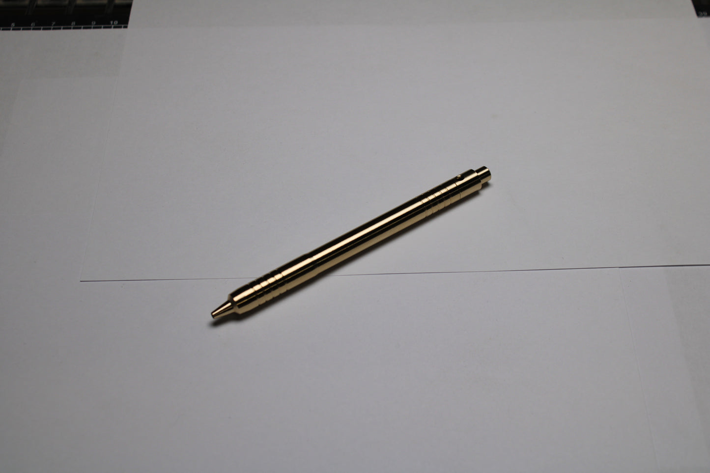 40 Grip - 38 Mechanism Clipless Click Pen - C63000 Nickel Aluminum Bronze - Triple Bevel Nose - Pentel EnerGel Needle Tip
