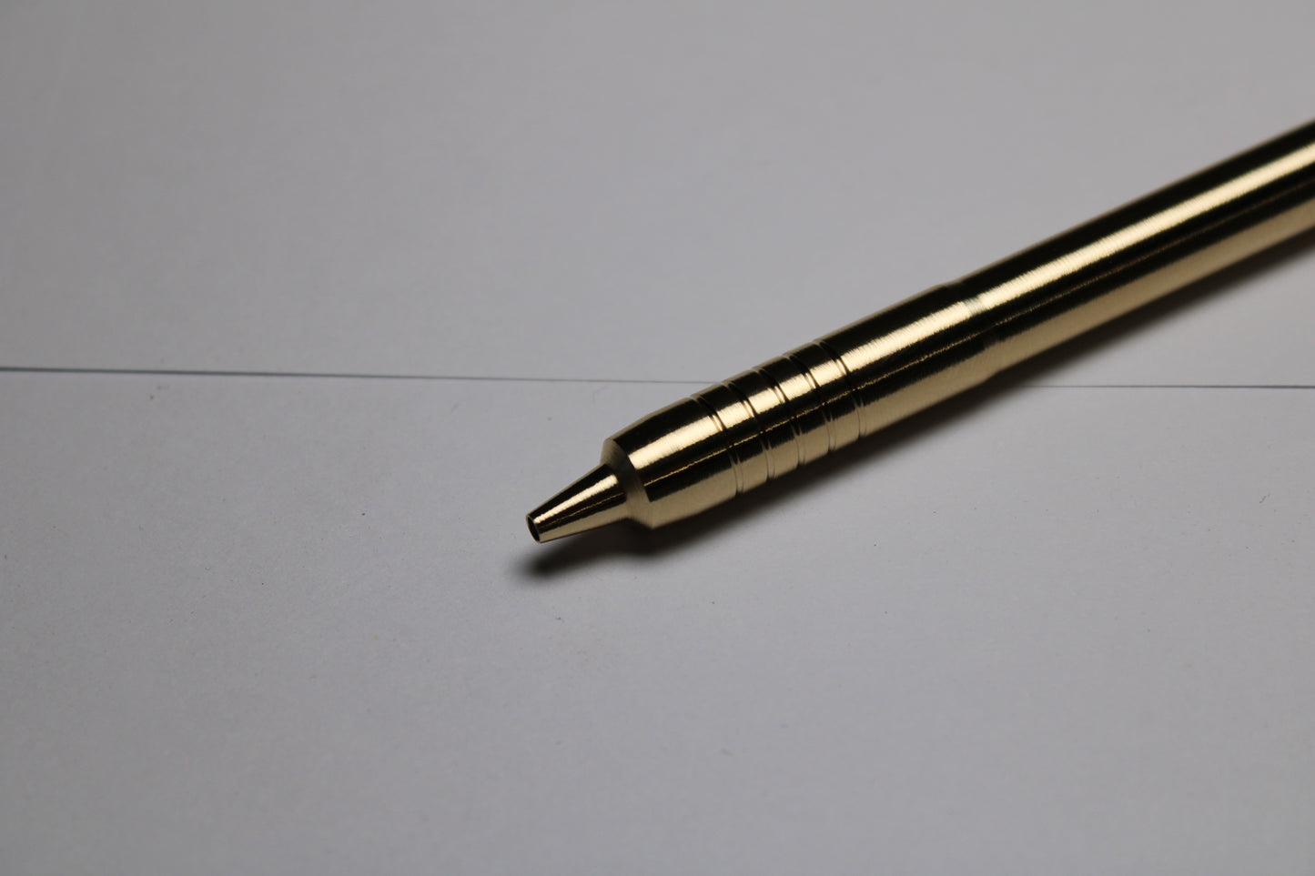 40 Grip - 38 Mechanism Clipless Click Pen - C63000 Nickel Aluminum Bronze - Triple Bevel Nose - Pentel EnerGel Needle Tip