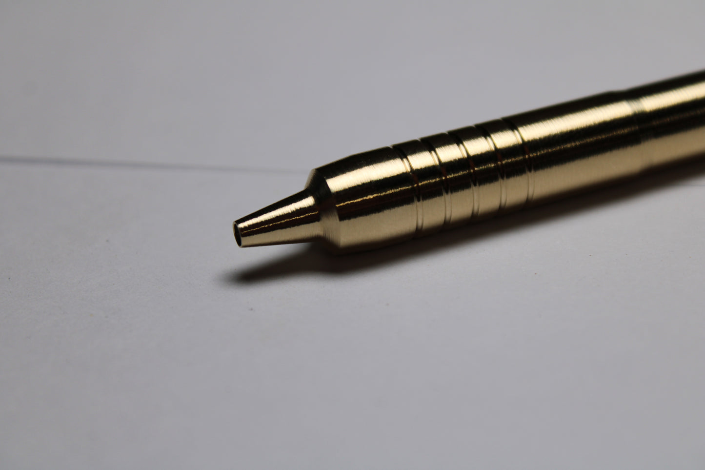40 Grip - 38 Mechanism Clipless Click Pen - C63000 Nickel Aluminum Bronze - Triple Bevel Nose - Pentel EnerGel Needle Tip