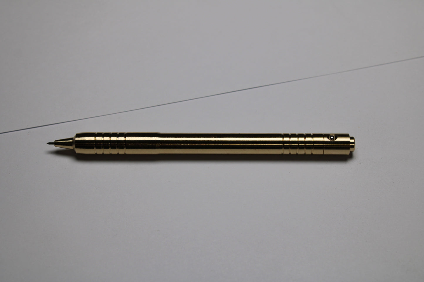 40 Grip - 38 Mechanism Clipless Click Pen - C63000 Nickel Aluminum Bronze - Triple Bevel Nose - Pentel EnerGel Needle Tip