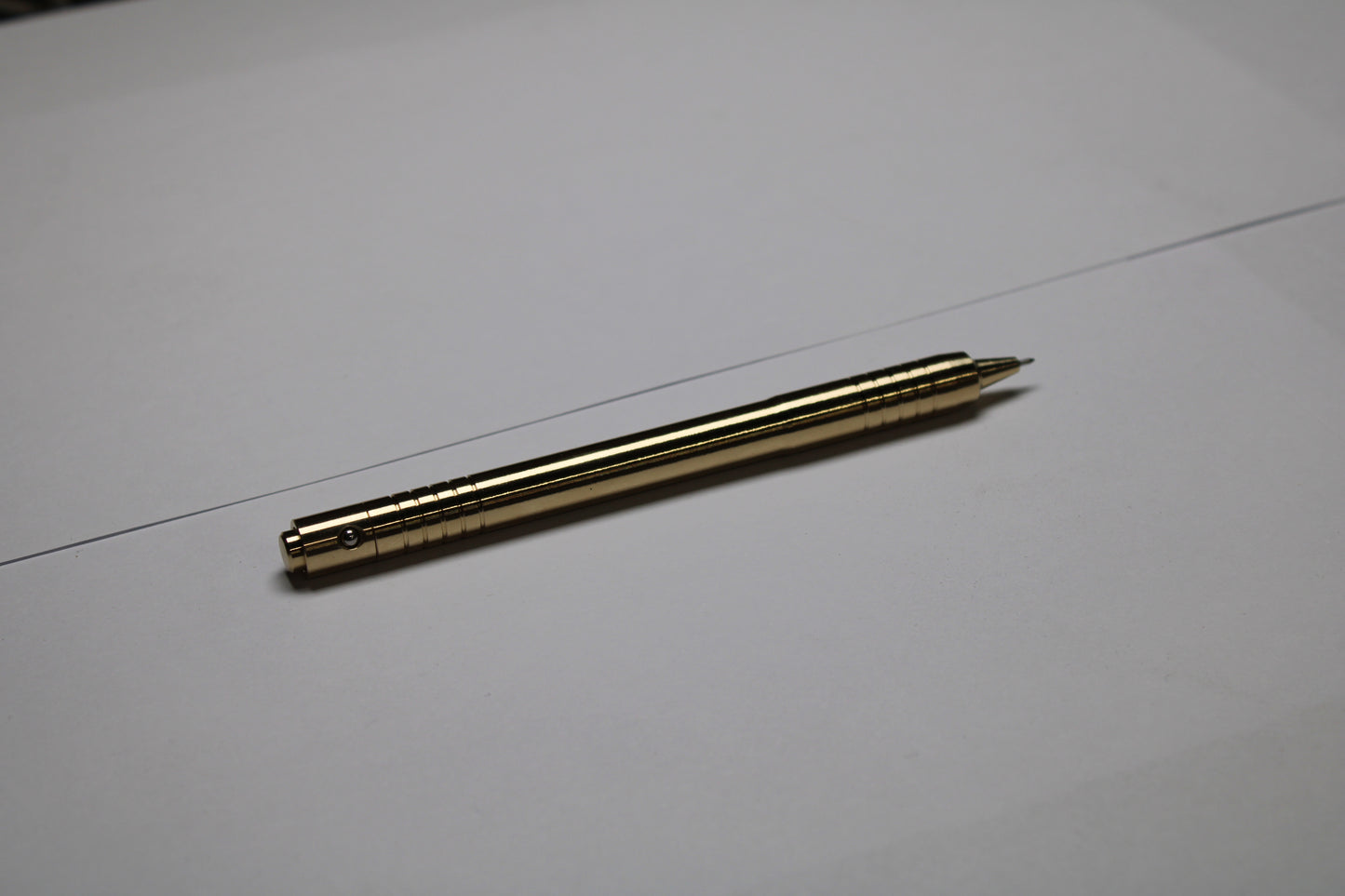 40 Grip - 38 Mechanism Clipless Click Pen - C63000 Nickel Aluminum Bronze - Triple Bevel Nose - Pentel EnerGel Needle Tip
