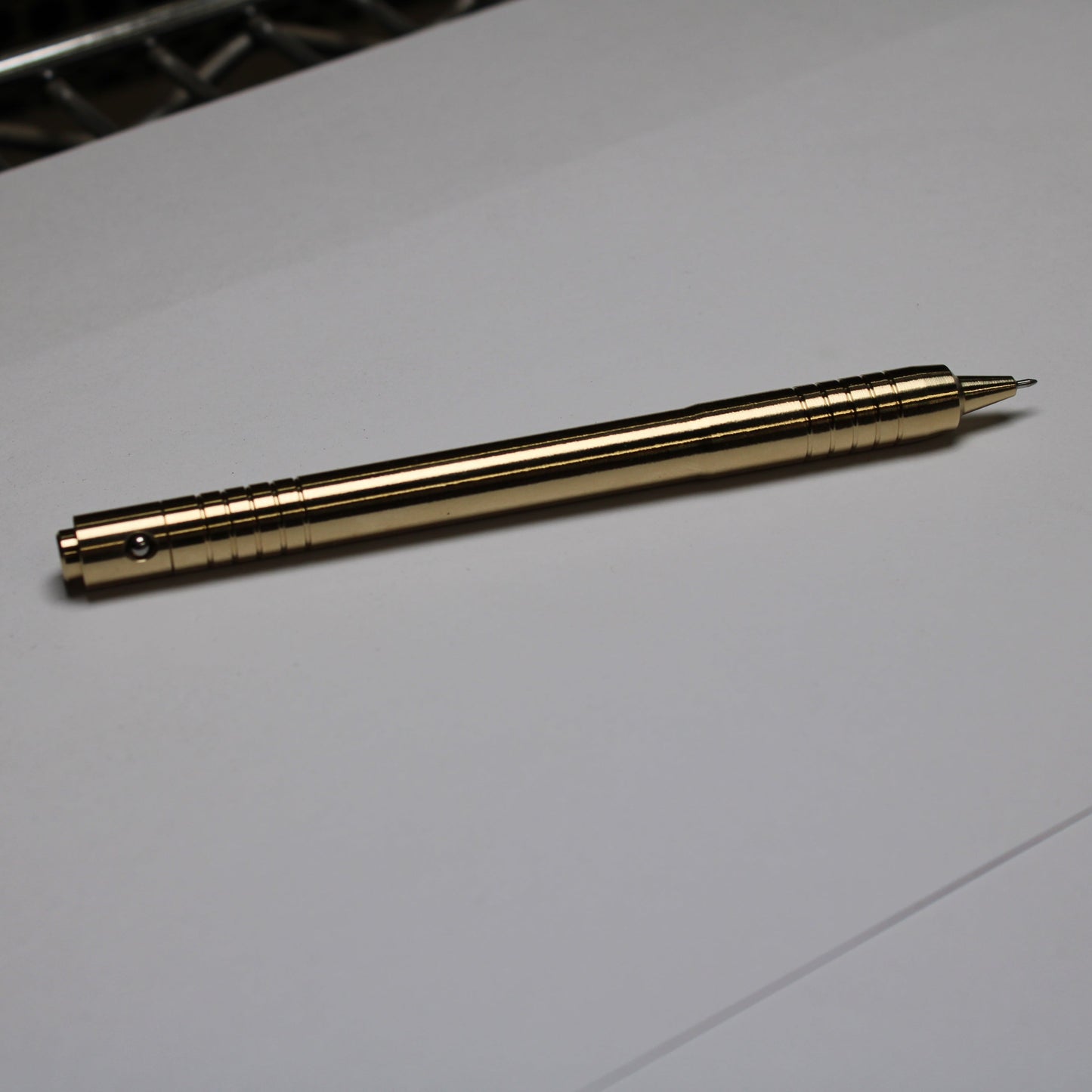 40 Grip - 38 Mechanism Clipless Click Pen - C63000 Nickel Aluminum Bronze - Triple Bevel Nose - Pentel EnerGel Needle Tip