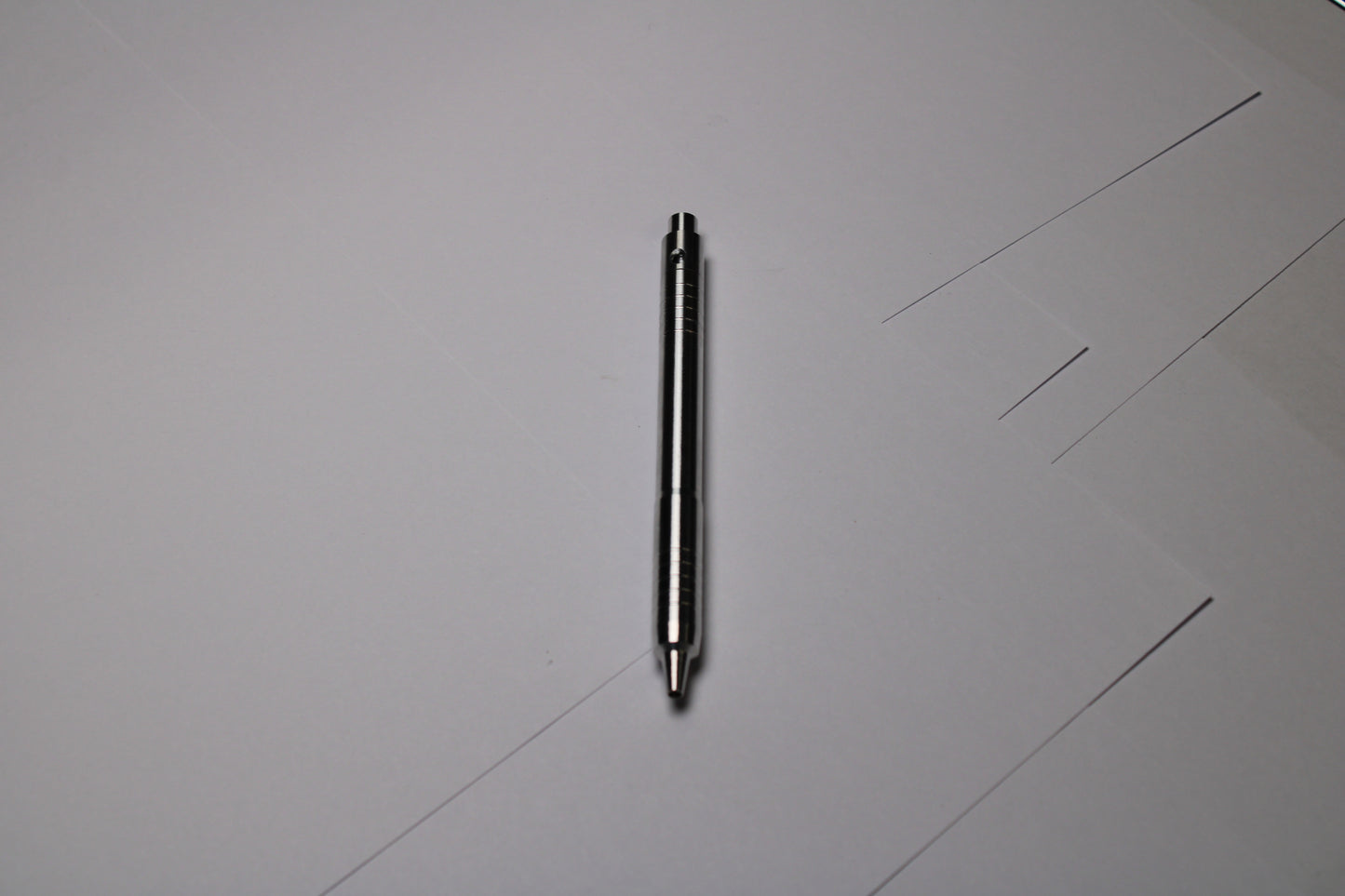 40 Grip - 38 Mechanism Clipless Click Pen - 6061 Aluminum - Triple Bevel Nose - OHTO Ceramic ISO G2