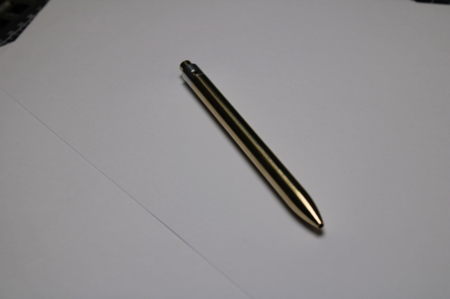 38 Clipless Click Pen - C63000 Bronze Round Nose Body And Button - 6061 Aluminum Mechanism - OHTO C-307 Rollerball Refill