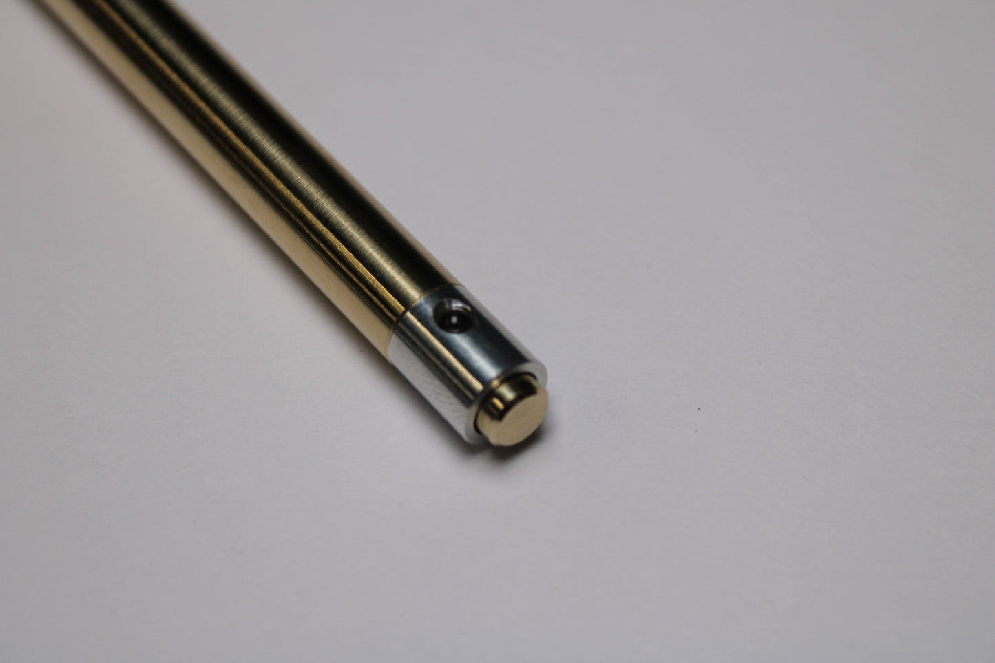 38 Clipless Click Pen - C63000 Bronze Round Nose Body And Button - 6061 Aluminum Mechanism - OHTO C-307 Rollerball Refill