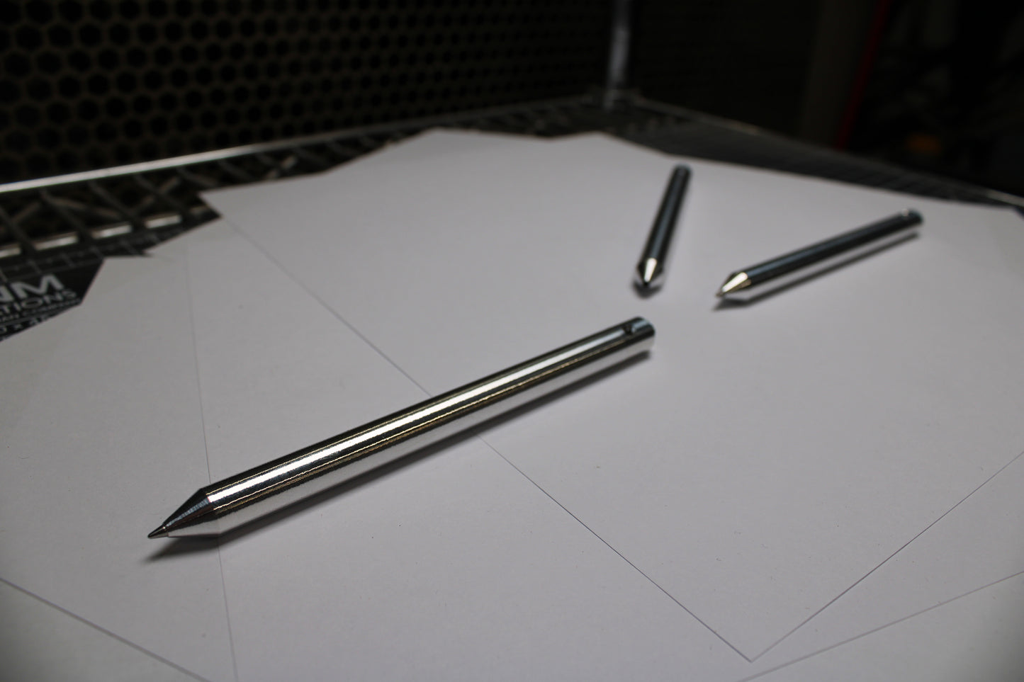 38 Clipless Click Pen - 6061 Aluminum - Conical Nose - Pentel EnerGel 0.7mm Metal Nose Refill