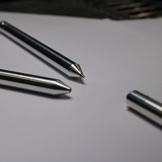 38 Clipless Click Pen - 6061 Aluminum - Conical Nose - Pentel EnerGel 0.7mm Metal Nose Refill