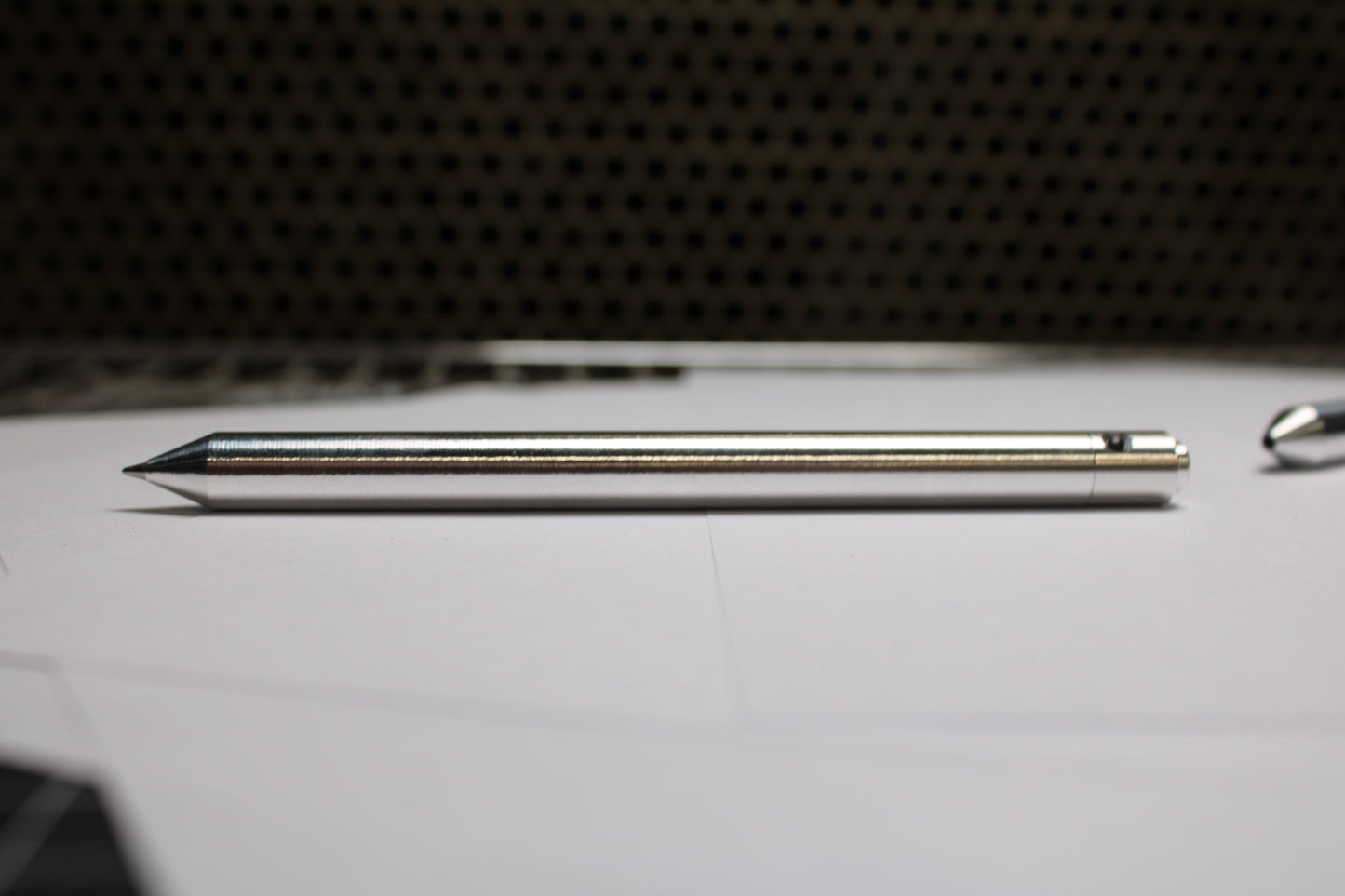 38 Clipless Click Pen - 6061 Aluminum - Conical Nose - Pentel EnerGel 0.7mm Metal Nose Refill