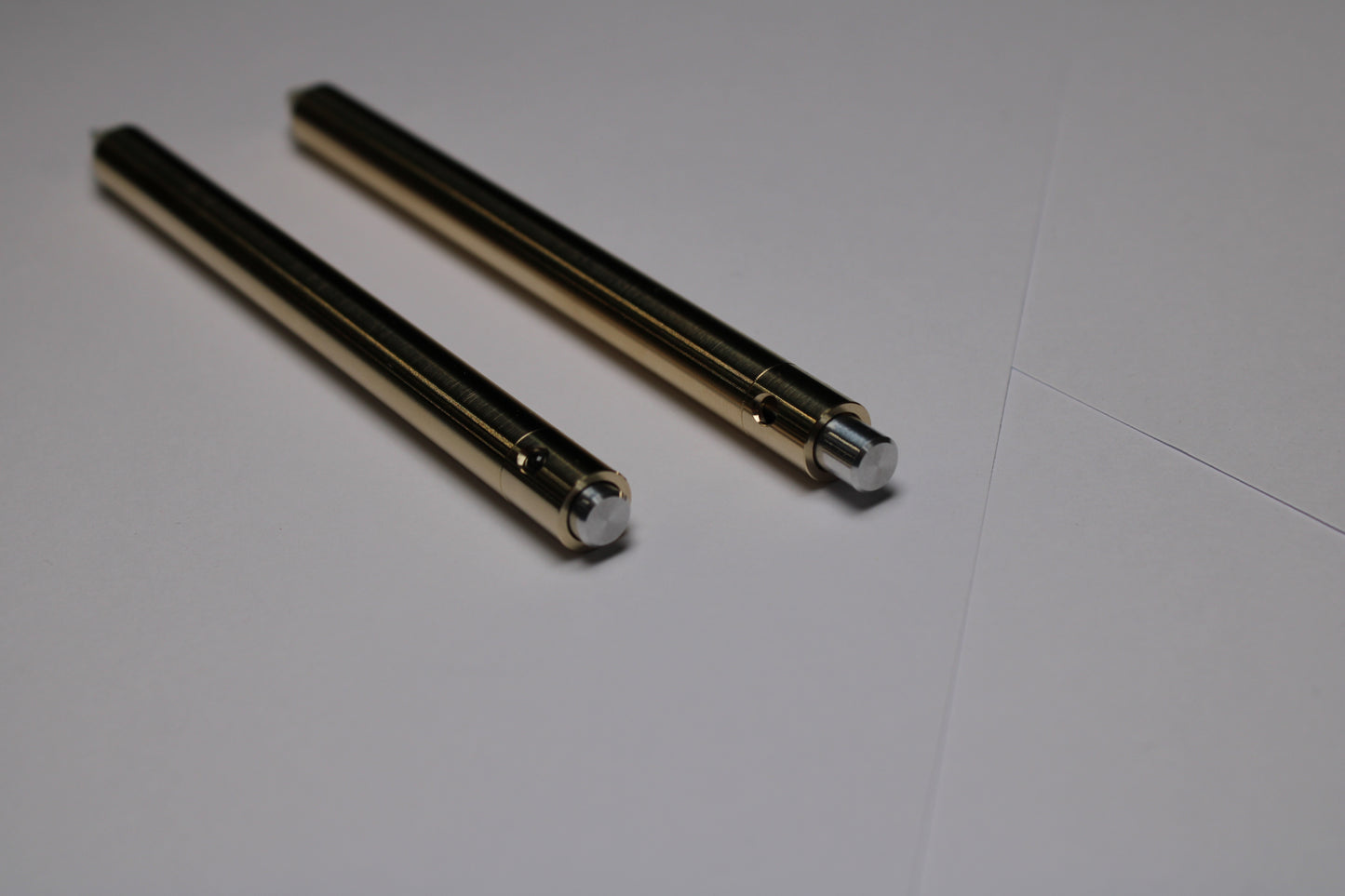 38 Clipless Click Pen - C63000 Bronze Conical Nose - 6061 Aluminum Button - Pentel EnerGel 0.7mm Metal Nose Refill