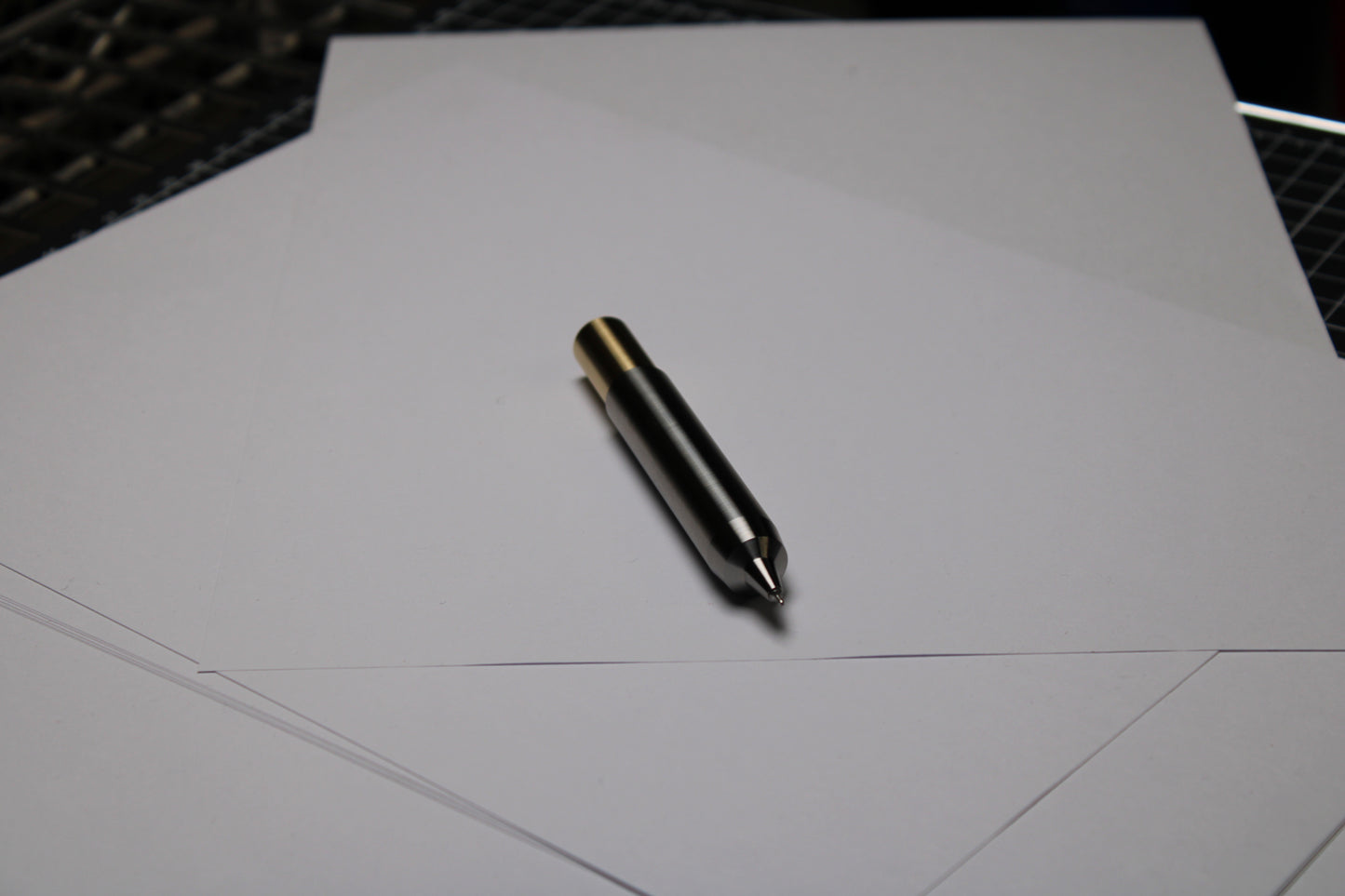 55 Clipless Twist Pen - 6Al-4V Titanium Body - C63000 Bronze Top - Triple Bevel Nose - OHTO Ceramic ISO G2