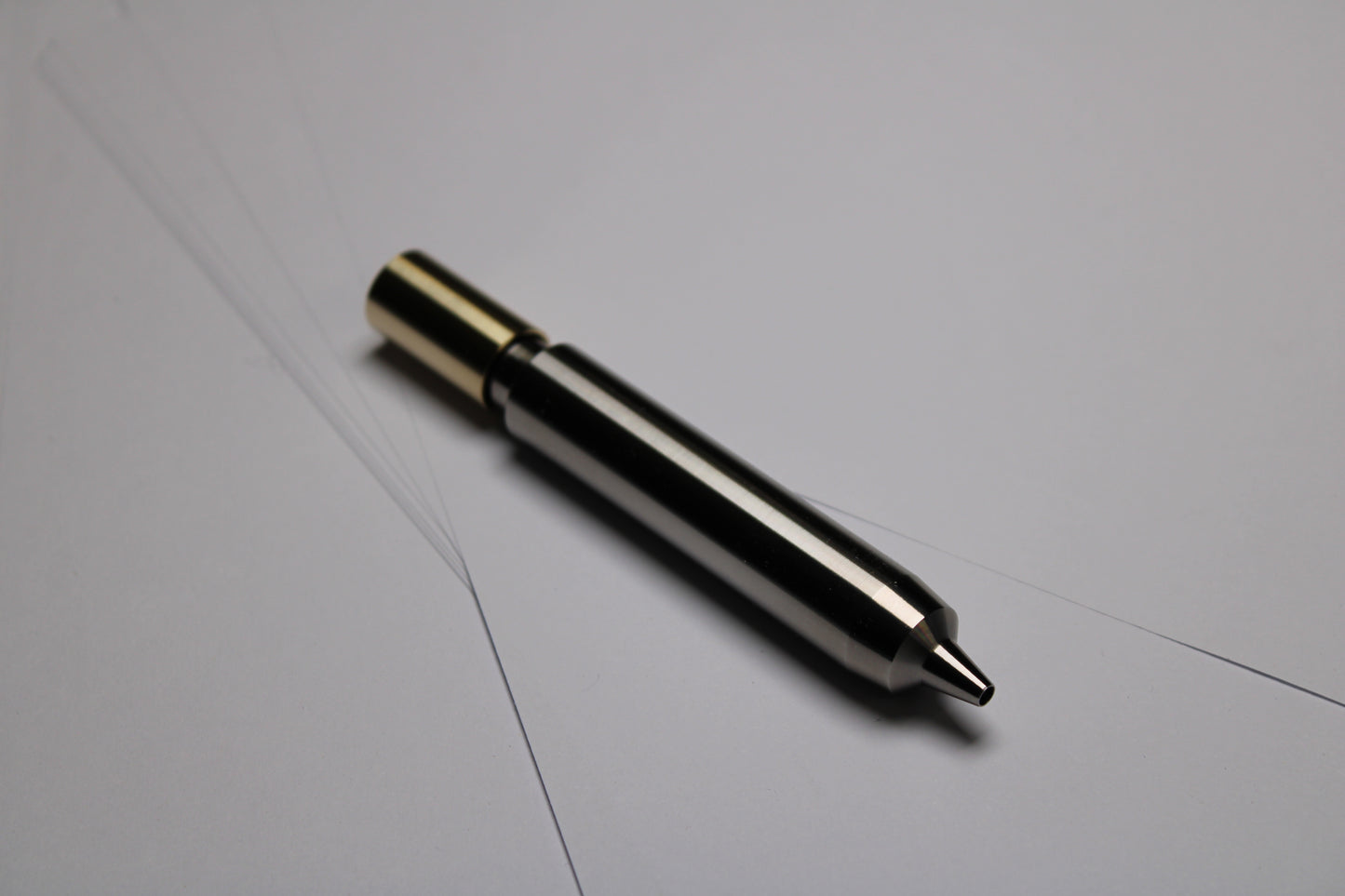 55 Clipless Twist Pen - 6Al-4V Titanium Body - C63000 Bronze Top - Triple Bevel Nose - OHTO Ceramic ISO G2