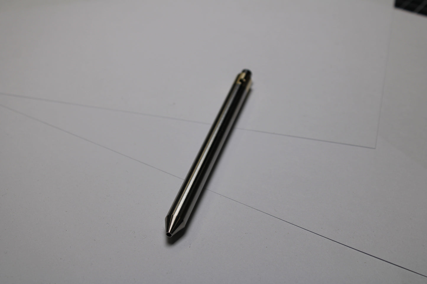 38 Clipless Click Pen - 6Al-4V Titanium Conical Nose - C63000 Bronze Mechanism - OHTO C-305 Rollerball Refill