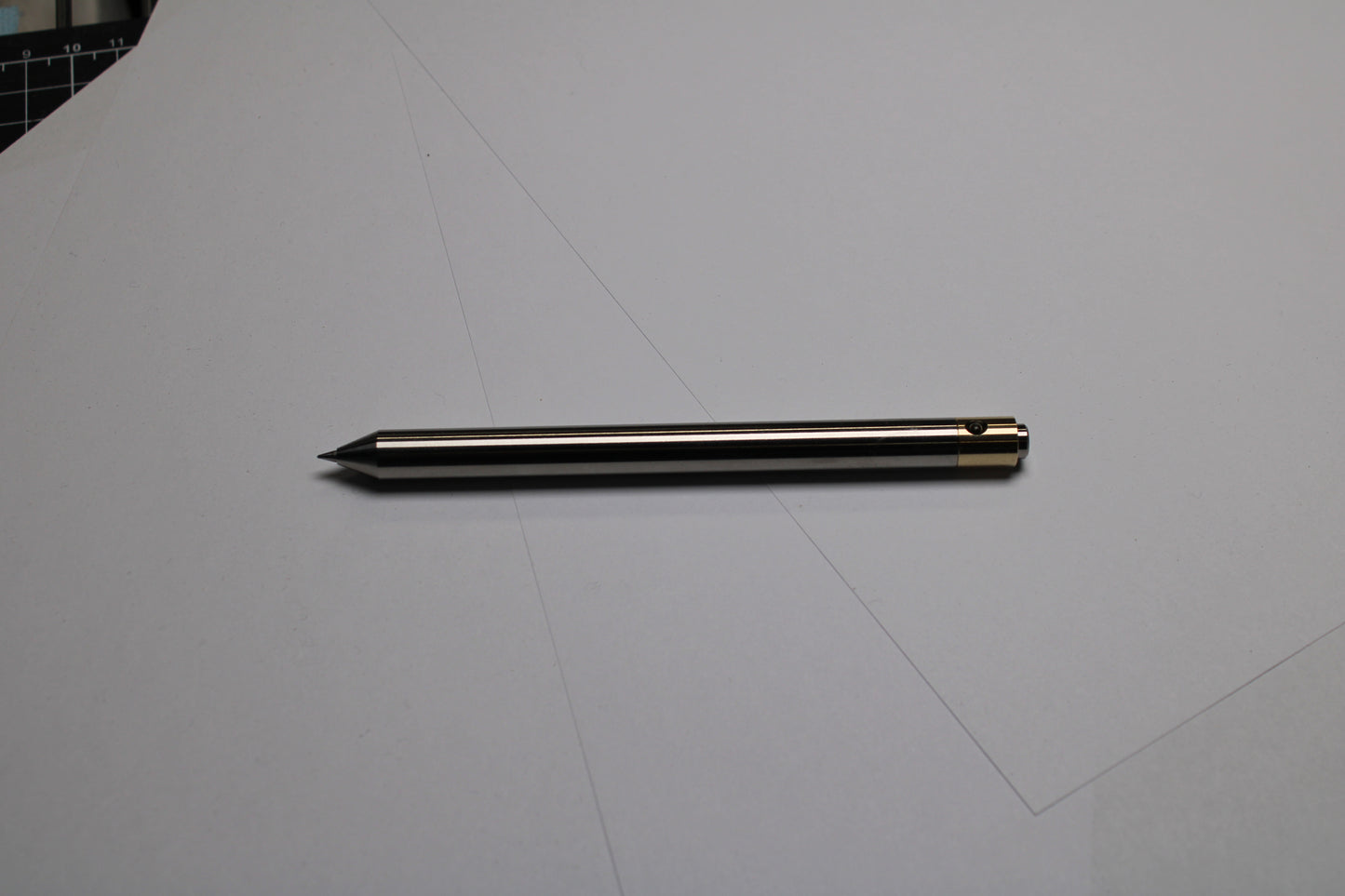 38 Clipless Click Pen - 6Al-4V Titanium Conical Nose - C63000 Bronze Mechanism - OHTO C-305 Rollerball Refill