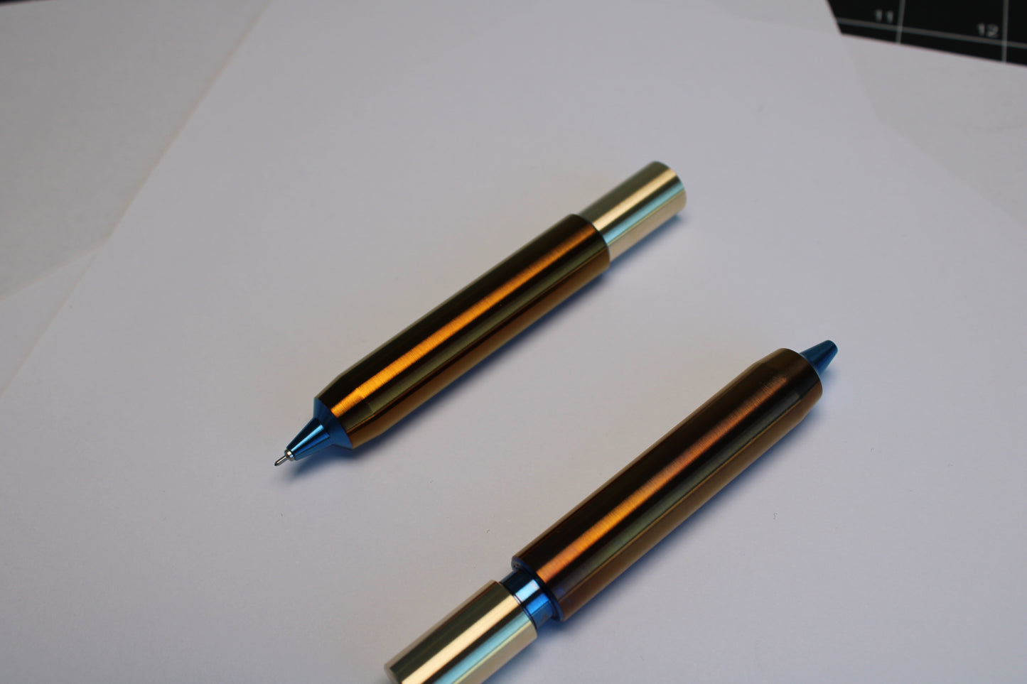 55 Clipless Twist Pen x KVR - 6Al-4V Titanium Body - C63000 Bronze Top - Triple Bevel Nose - OHTO Ceramic ISO G2
