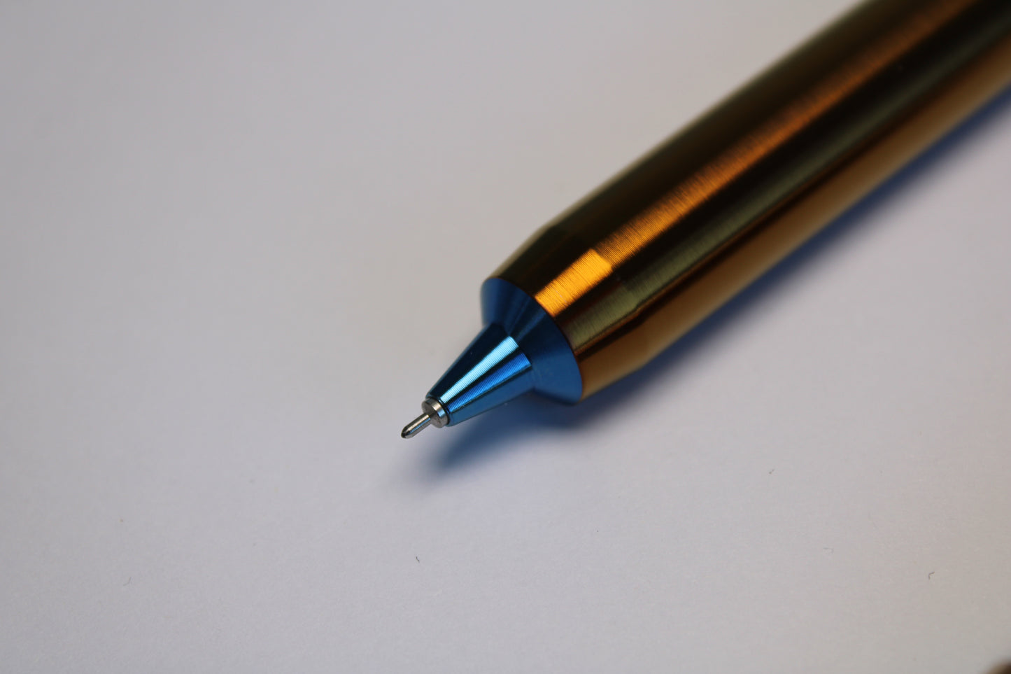 55 Clipless Twist Pen x KVR - 6Al-4V Titanium Body - C63000 Bronze Top - Triple Bevel Nose - OHTO Ceramic ISO G2