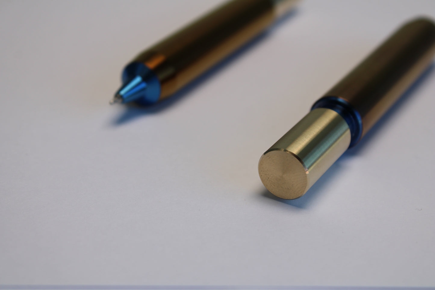55 Clipless Twist Pen x KVR - 6Al-4V Titanium Body - C63000 Bronze Top - Triple Bevel Nose - OHTO Ceramic ISO G2
