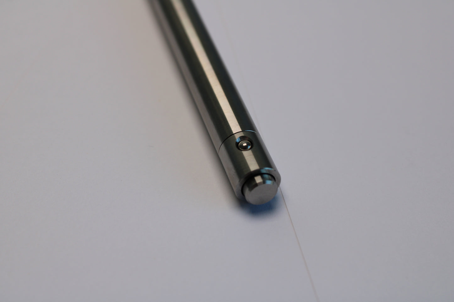 38 Clipless Click Pen - 6Al-4V Titanium Round Nose - Grip Lines - Pilot Acro 0.5mm