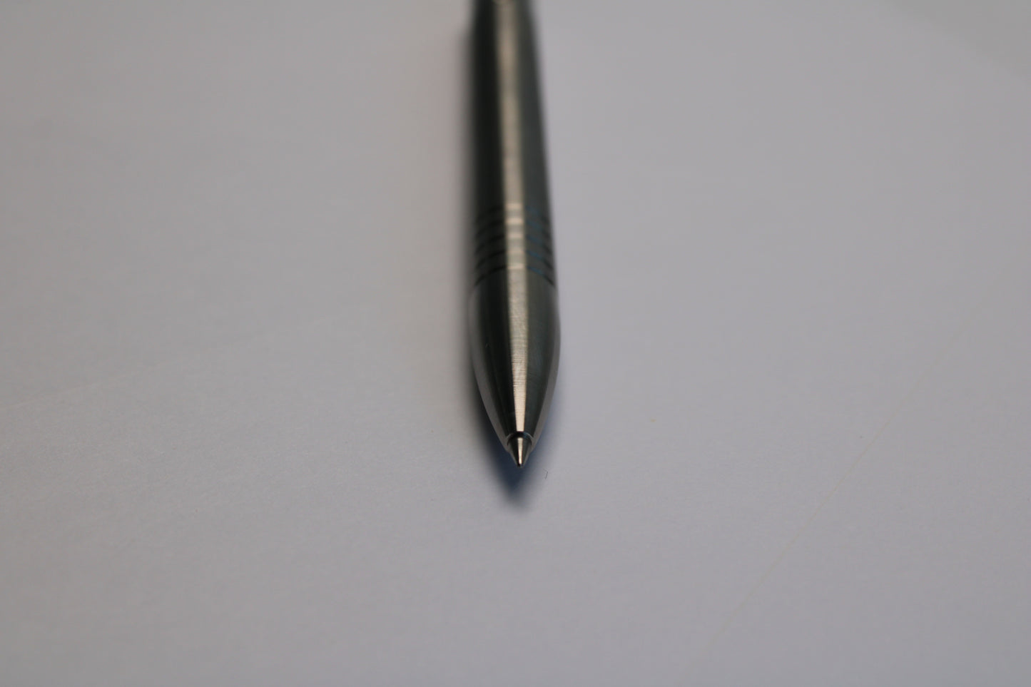 38 Clipless Click Pen - 6Al-4V Titanium Round Nose - Grip Lines - Pilot Acro 0.5mm