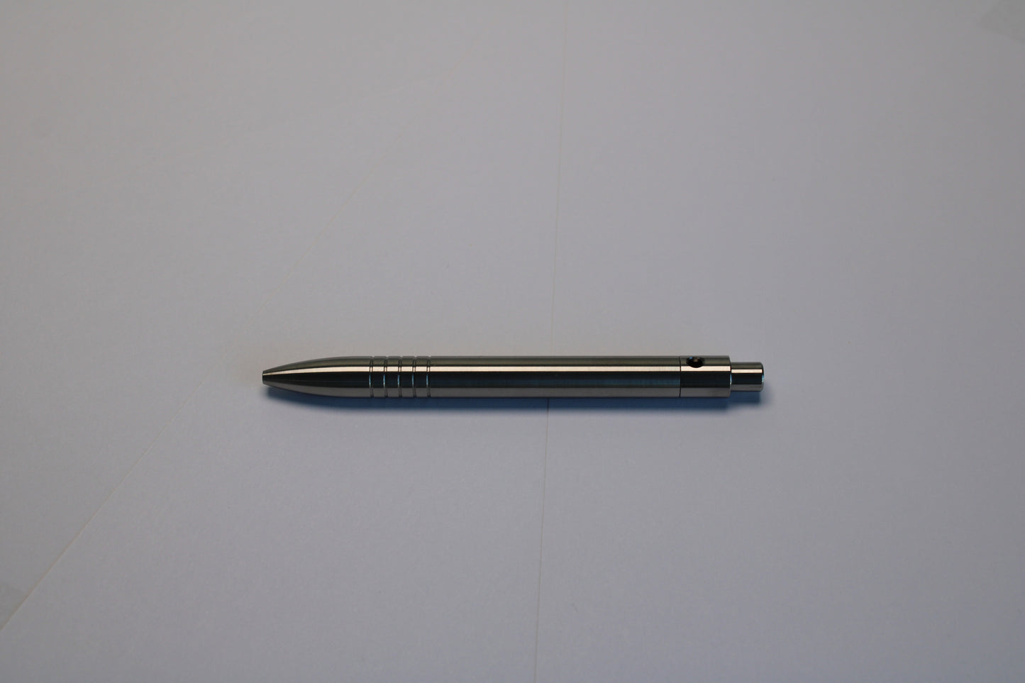 38 Clipless Click Pen - 6Al-4V Titanium Round Nose - Grip Lines - Pilot Acro 0.5mm