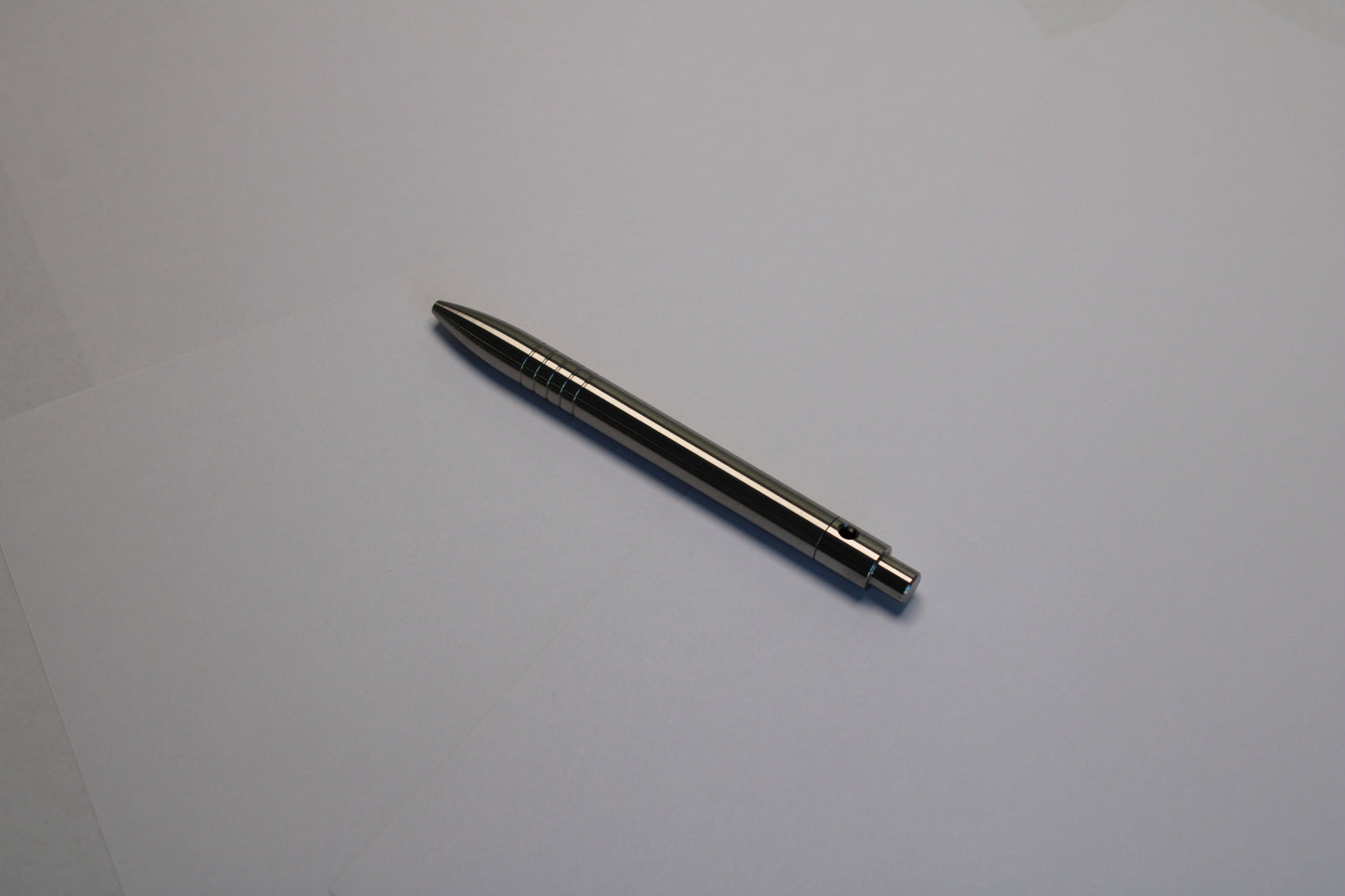 38 Clipless Click Pen - 6Al-4V Titanium Round Nose - Grip Lines - Pilot Acro 0.5mm