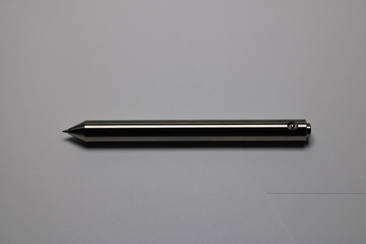 48 Clipless Click Pen - 6Al-4V Titanium - Conical Nose - Zebra Sarasa
