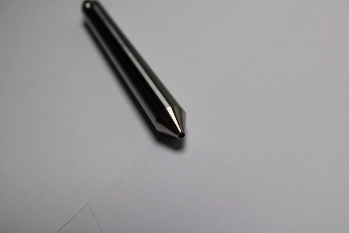 48 Clipless Click Pen - 6Al-4V Titanium - Conical Nose - Zebra Sarasa