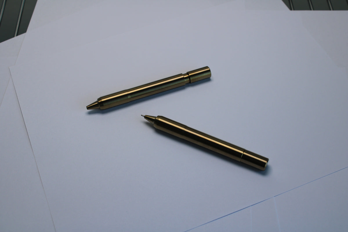 47 Clipless Twist Pen - Anodized - 6Al-4V Titanium - Triple Bevel Nose - Pentel EnerGel