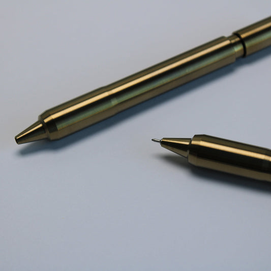 47 Clipless Twist Pen - Anodized - 6Al-4V Titanium - Triple Bevel Nose - Pentel EnerGel