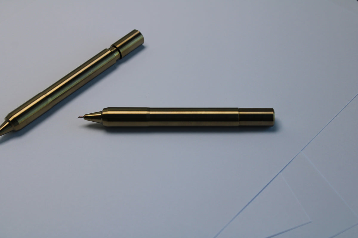 47 Clipless Twist Pen - Anodized - 6Al-4V Titanium - Triple Bevel Nose - Pentel EnerGel