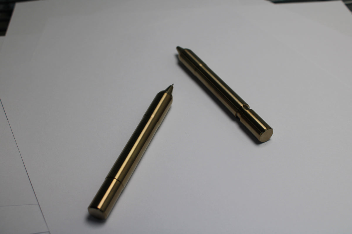 47 Clipless Twist Pen - Anodized - 6Al-4V Titanium - Triple Bevel Nose - Pentel EnerGel