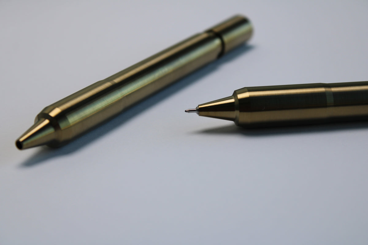 47 Clipless Twist Pen - Anodized - 6Al-4V Titanium - Triple Bevel Nose - Pentel EnerGel