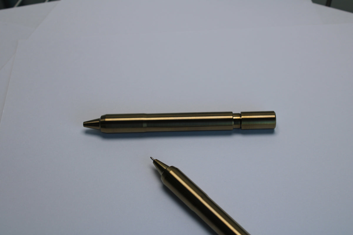 47 Clipless Twist Pen - Anodized - 6Al-4V Titanium - Triple Bevel Nose - Pentel EnerGel