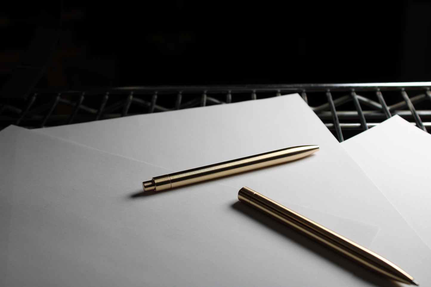 36 Click Pen - 464 Brass - Schmidt EasyFlow 9000 - Clipless - Round Nose