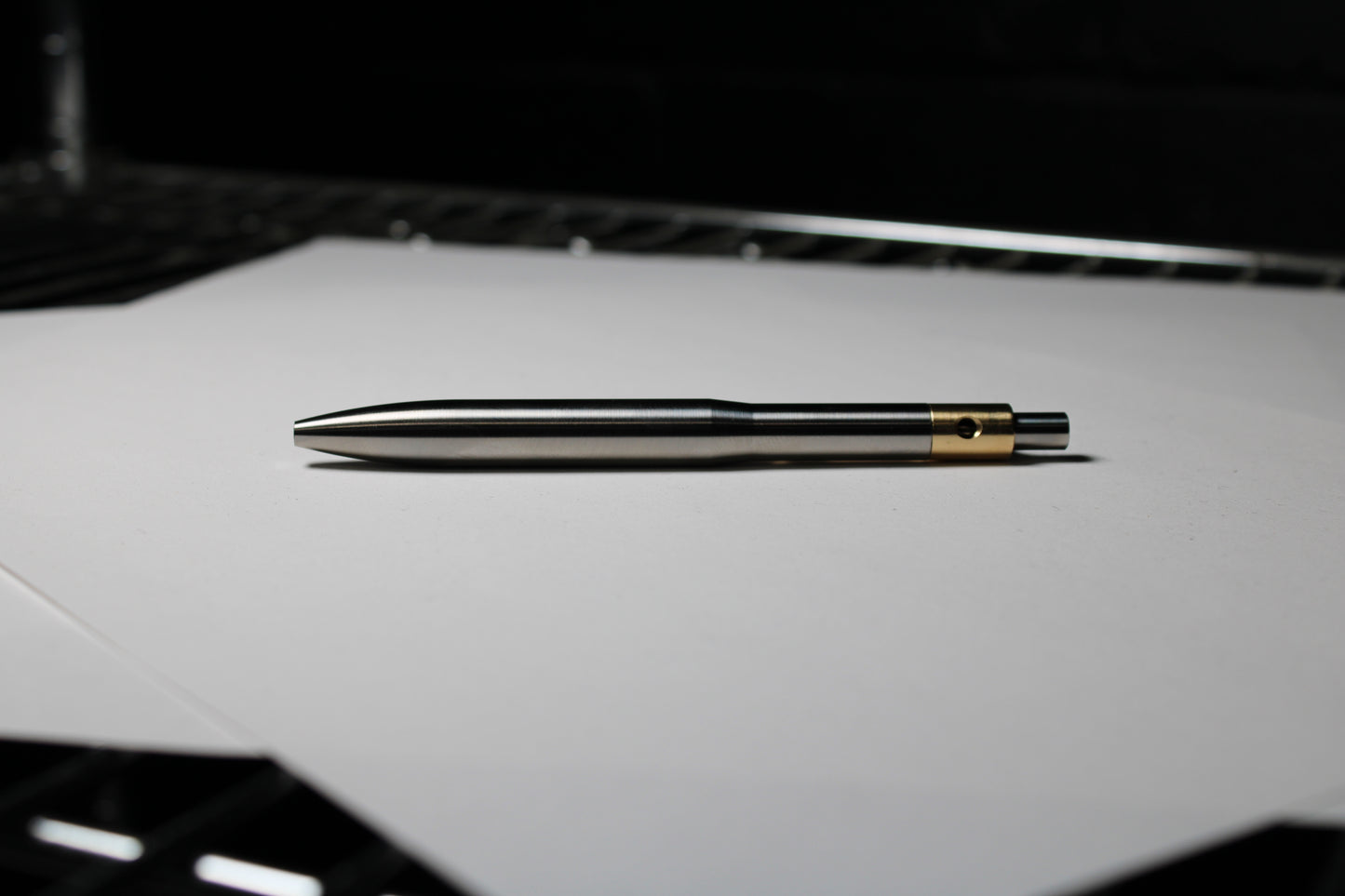 42 Click Pen - 6Al-4V Titanium - 464 Brass Clip