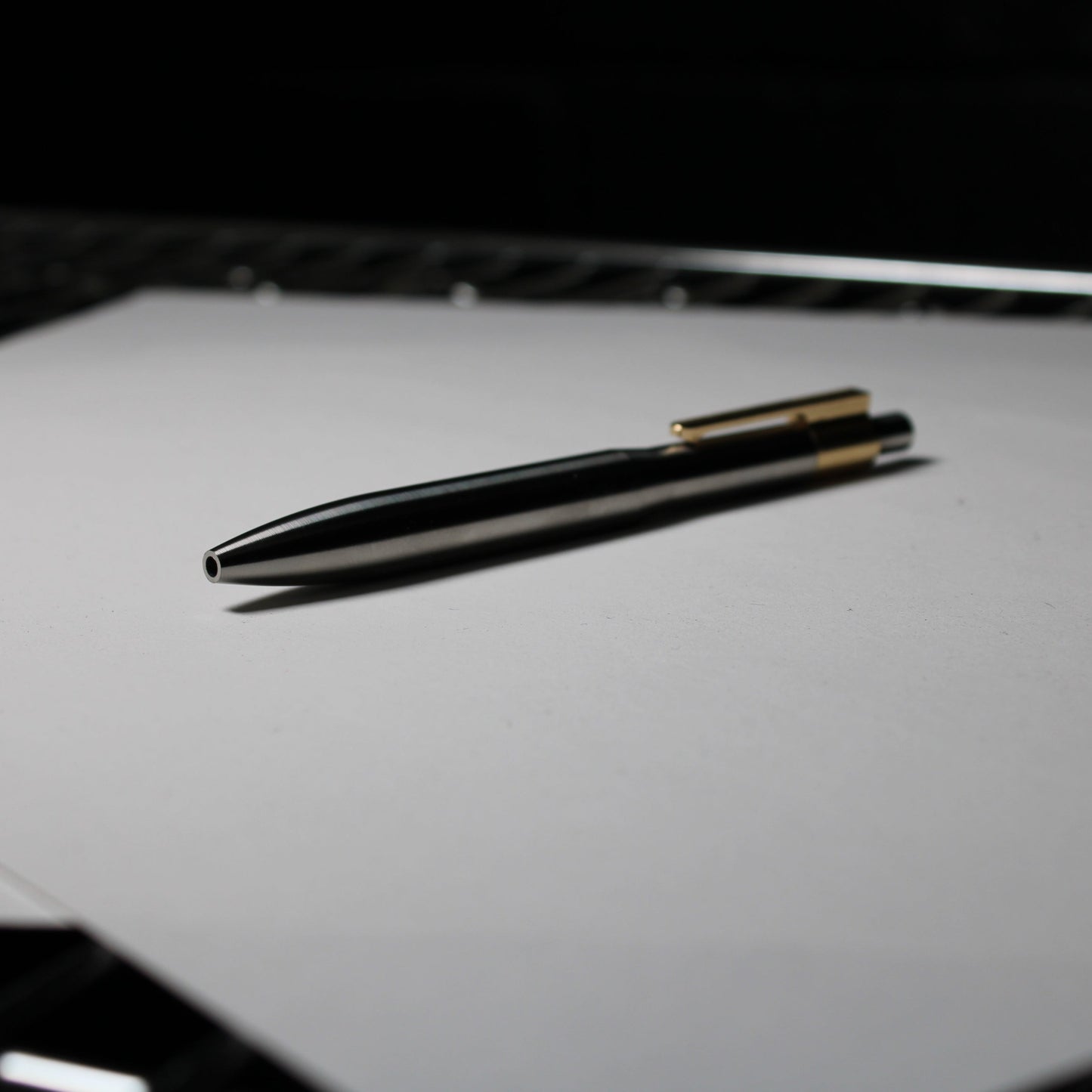 42 Click Pen - 6Al-4V Titanium - 464 Brass Clip