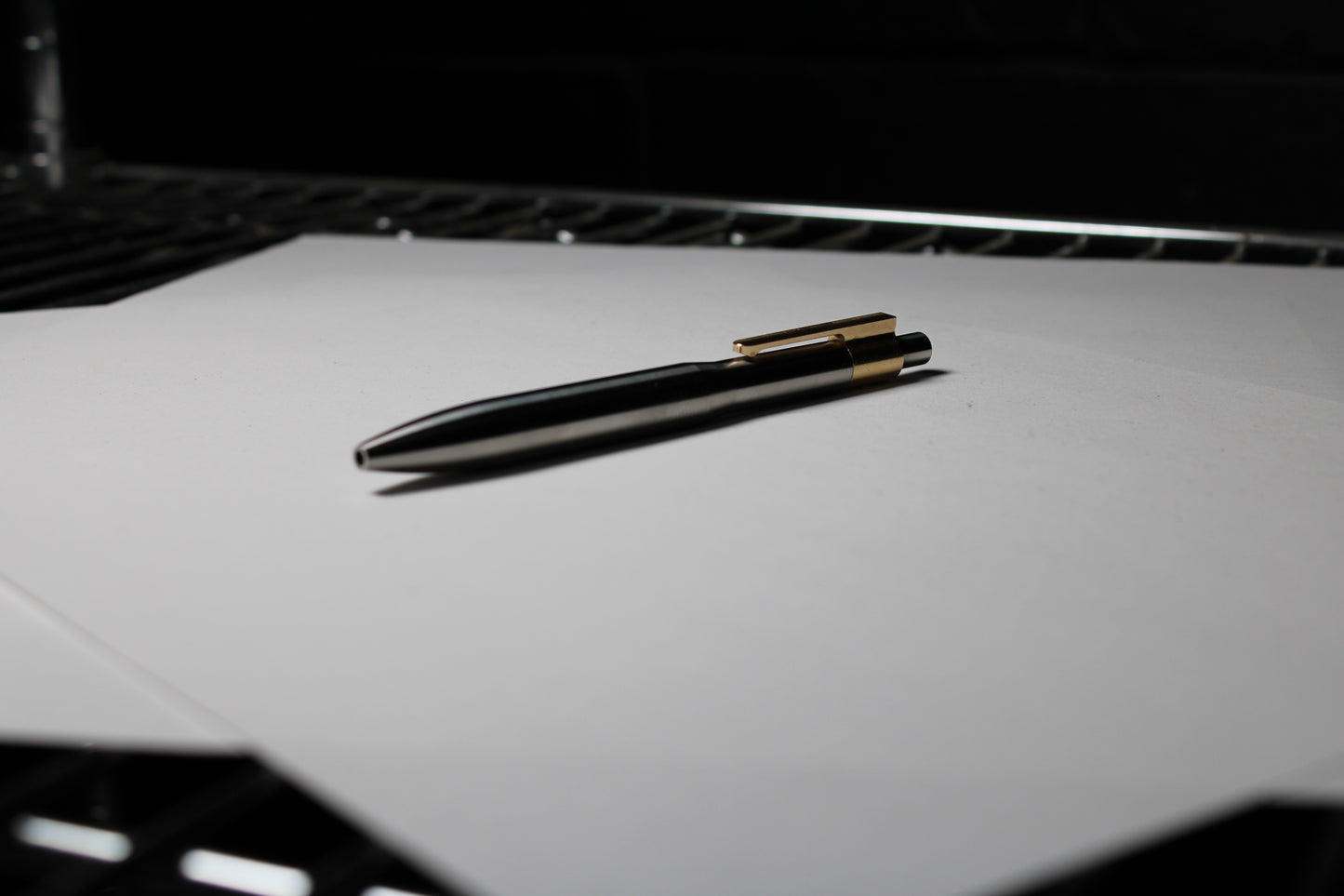 42 Click Pen - 6Al-4V Titanium - 464 Brass Clip