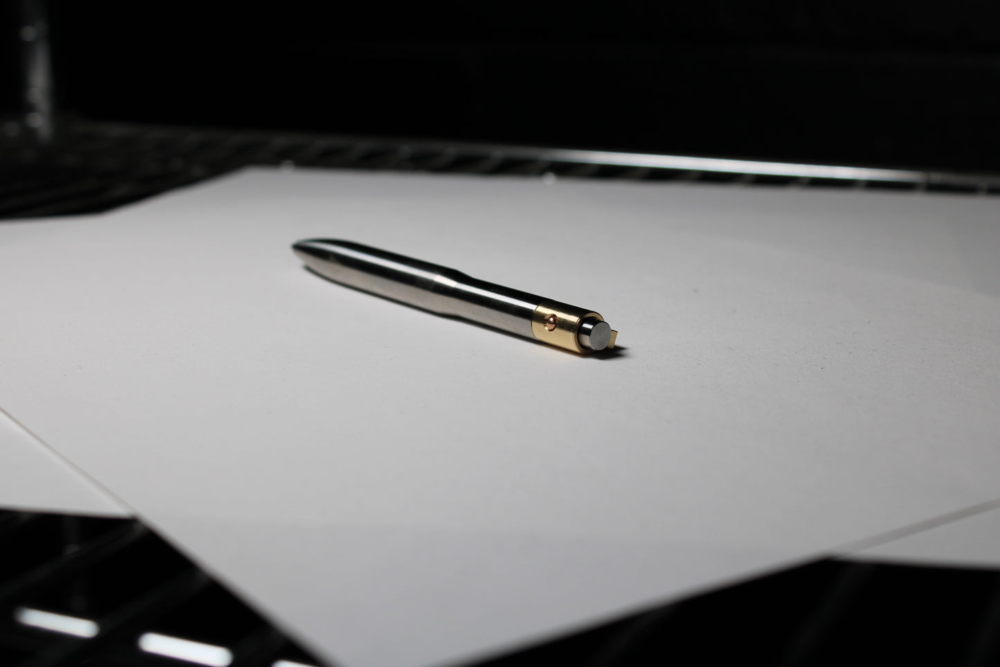 42 Click Pen - 6Al-4V Titanium - 464 Brass Clip